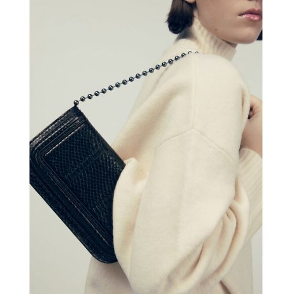 NWT Zara Bead Handle Shoulder Bag - Picture 3 of 11